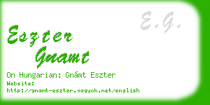 eszter gnamt business card